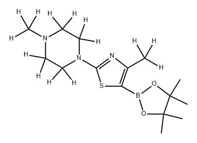 [4-Methyl-2-(N-methylpiperazin-1-yl)-d14]-thiazole-5-boronic acid pinacol ester Struktur