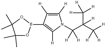 1-(iso-Butylpyrrole-d12)-3-boronic acid pinacol ester Struktur