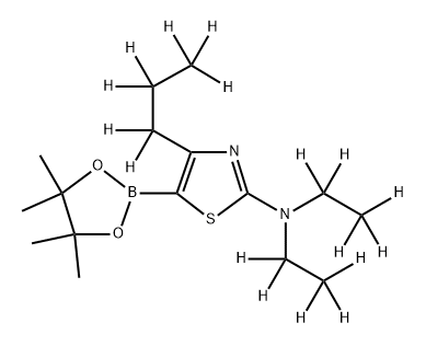 [2-Diethylamino-4-(n-propyl)-d17]-thiazole-5-boronic acid pinacol ester Struktur