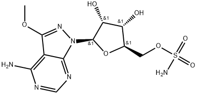 1H-Pyrazolo[3,4-d]pyrimidin-4-amine, 1-[5-O-(aminosulfonyl)-β-D-ribofuranosyl]-3-methoxy- Struktur