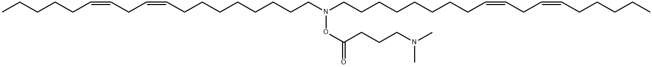 Butanoic acid, 4-(dimethylamino)-, di-(9Z,12Z)-9,12-octadecadien-1-ylazanyl ester Struktur