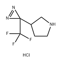 3-[3-(trifluoromethyl)-3H-diazirin-3-yl]pyrrolidine hydrochloride Struktur