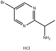 1-(5-bromopyrimidin-2-yl)ethan-1-amine hydrochloride Struktur