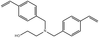 2-[Bis[(4-ethenylphenyl)methyl]amino]ethanol Struktur