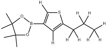 4,4,5,5-tetramethyl-2-(5-(propyl-d7)thiophen-3-yl-2,4-d2)-1,3,2-dioxaborolane Struktur