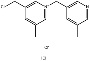 Pyridinium, 3-(chloromethyl)-5-methyl-1-[(5-methyl-3-pyridinyl)methyl]-, chloride, hydrochloride (1:1:1) Struktur