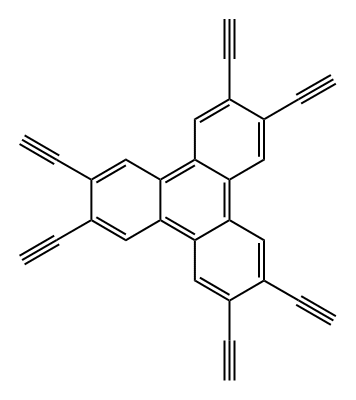 2,3,6,7,10,11-hexaethynyltriphenylene Struktur