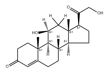 Pregn-4-ene-3,20-dione-9,11,12,12-d4, 11,21-dihydroxy-, (11β)- Struktur