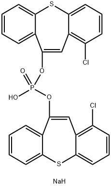 Dibenzo[b,f]thiepin-10-ol, 1-chloro-, 10,10'-(hydrogen phosphate), sodium salt (1:1) Struktur