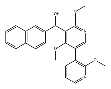 [3,3'-Bipyridine]-5-methanol, 2',4,6-trimethoxy-α-2-naphthalenyl- Struktur