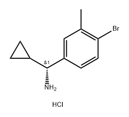 Benzenemethanamine, 4-bromo-α-cyclopropyl-3-methyl-, hydrochloride (1:1), (αR)- Struktur