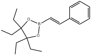 1,3,2-Dioxaborolane, 4,4,5,5-tetraethyl-2-[(1E)-2-phenylethenyl]- Struktur