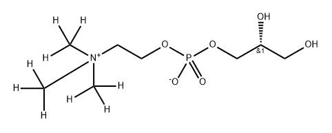 Ethanaminium, 2-[[[(2R)-2,3-dihydroxypropoxy]hydroxyphosphinyl]oxy]-N,N,N-tri(methyl-d3)-, inner salt Struktur