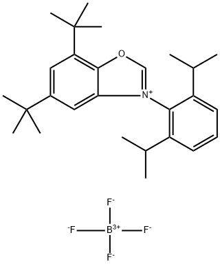 5,7-二叔丁基-3-(2,6-二異丙基苯基)苯并[D]惡唑-3-鎓四氟硼酸鹽 結(jié)構(gòu)式