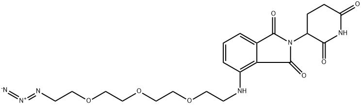 Pomalidomide-NH-PEG3-azide Struktur