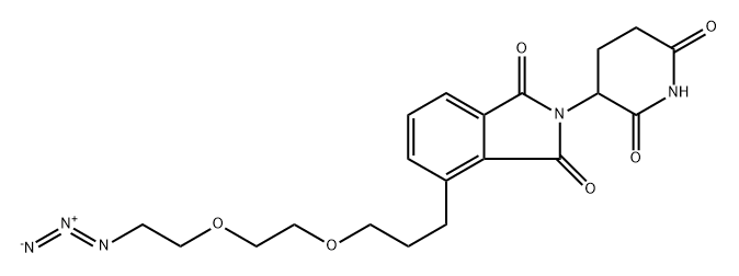 4-(3-(2-(2-azidoethoxy)ethoxy)propyl)-2-(2,6-dioxopiperidin-3-yl)isoindoline-1,3-dione Struktur