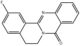 2-fluoro-5,6-dihydro-8H-isoquinolino[1,2-b]quinazolin-8-one Struktur