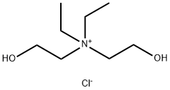 Ethanaminium, N,N-diethyl-2-hydroxy-N-(2-hydroxyethyl)-, chloride (1:1) Struktur