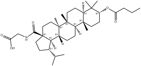 Glycine, N-[(3α)-28-oxo-3-(1-oxobutoxy)lupan-28-yl]- Struktur