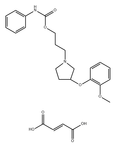 but-2-enedioic acid, 3-[3-(2-methoxyphenoxy)pyrrolidin-1-yl]propyl N-p henylcarbamate Struktur