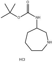 tert-butyl azepan-3-ylcarbamate hydrochloride Struktur