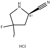 (2R)-4,4-difluoropyrrolidine-2-carbonitrile hydrochloride Struktur