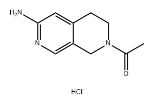 1-(6-Amino-3,4-dihydro-1H-2,7phthyridin-2-yl)-ethanone hydrochloride Struktur