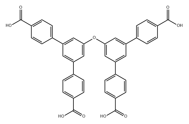 5',5''''-oxybis(([1,1':3',1''-terphenyl]-4,4''-dicarboxylic acid)) Struktur