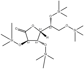 D-Gluconic acid, 2,3,5,6-tetrakis-O-(trimethylsilyl)-, γ-lactone Struktur