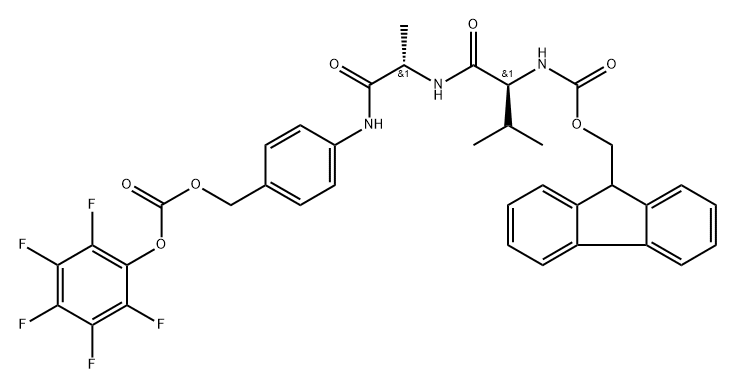 Fmoc-Val-Cit-PAB-PFP Struktur