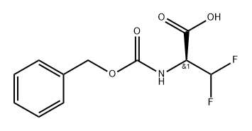 (S)-2-(((benzyloxy)carbonyl)amino)-3,3-difluoropropanoic acid Struktur