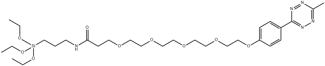 Methyltetrazine-PEG5-triethoxysilane Struktur