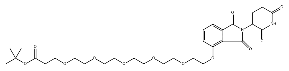 Thalidomide-O-PEG5-t-butyl ester Struktur