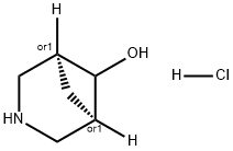 3-Azabicyclo[3.1.1]heptan-6-ol, hydrochloride (1:1), (1R,5S)-rel- Struktur