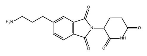 5-(3-aminopropyl)-2-(2,6-dioxopiperidin-3-yl)isoindoline-1,3-dione Struktur