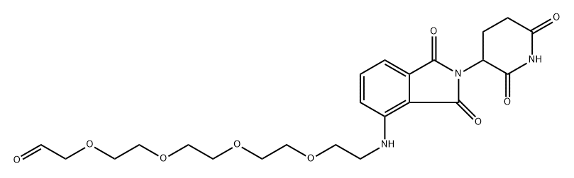 Pomalidomide-NH-PEG4-CH2CHO Struktur