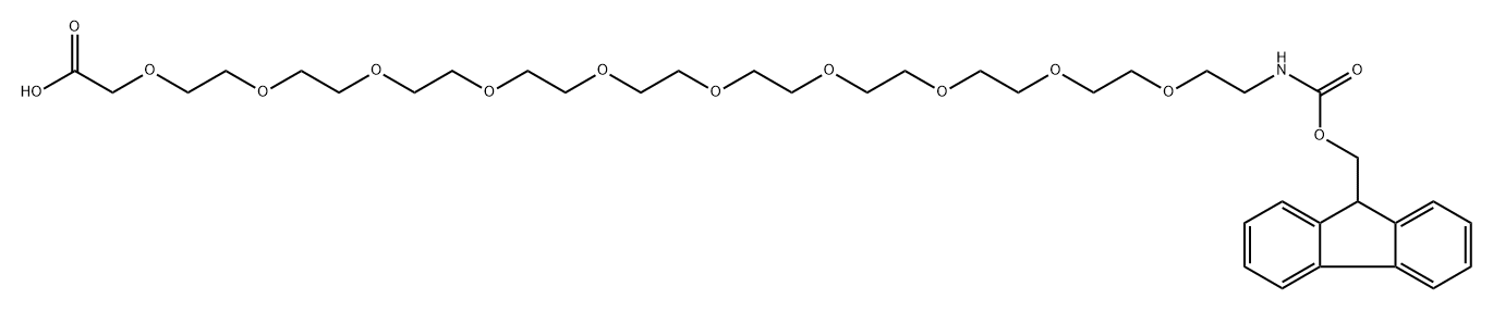 Fmoc-NH-PEG10-CH2COOH Struktur