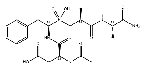 L-Alaninamide, N-acetyl-L-α-aspartyl-L-phenylalanyl-ψ(PO(OH)-CH2)-L-alanyl- Struktur