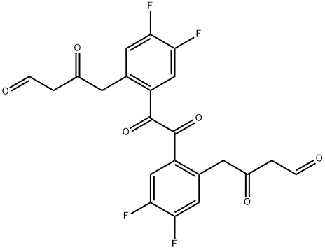 4,4'-(oxalylbis(4,5-difluoro-2,1-phenylene))bis(3-oxobutanal) Struktur