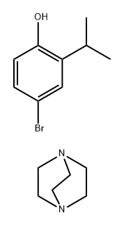 Phenol, 4-bromo-2-(1-methylethyl)-, compd. with 1,4-diazabicyclo[2.2.2]octane (2:1) Struktur