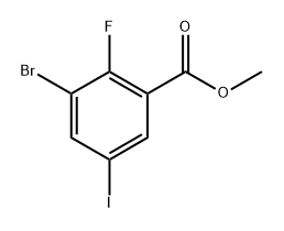 methyl 3-bromo-2-fluoro-5-iodobenzoate Struktur