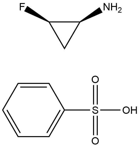 Cyclopropanamine, 2-fluoro-, (1S,2R)-, compd. with benzenesulfonate (1:1) Structure