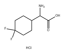 Cyclohexaneacetic acid, α-amino-4,4-difluoro-, hydrochloride (1:1) Struktur