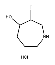 1H-Azepin-4-ol, 3-fluorohexahydro-, hydrochloride (1:1) Struktur