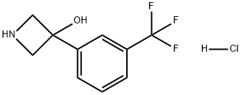 3-Azetidinol, 3-[3-(trifluoromethyl)phenyl]-, hydrochloride (1:1) Struktur