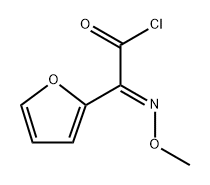 2-Furanacetyl chloride, α-(methoxyimino)-, (αE)- Struktur