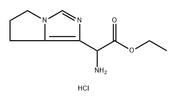 ethyl 2-amino-2-(6,7-dihydro-5H-pyrrolo[1,2-c]imidazol-1-yl)acetate hydrochloride Struktur