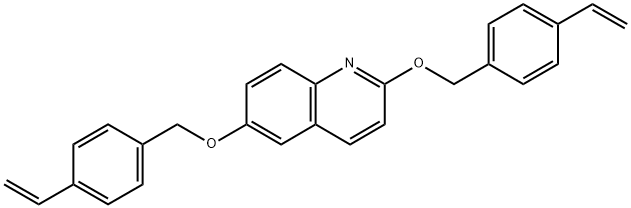 2,6-Bis[(4-ethenylphenyl)methoxy]quinoline Struktur