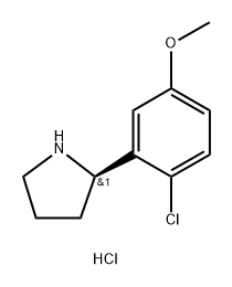 (R)-2-(2-chloro-5-methoxyphenyl)pyrrolidine hydrochloride Struktur