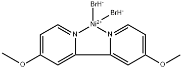 Nickel, dibromo(4,4'-dimethoxy-2,2'-bipyridine-κN1,κN1')- Struktur